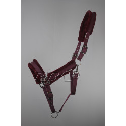 Luxe Trekpaard halster met "bont" voering